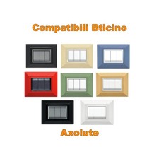 PLACCA PLACCHETTA PLACCHETTE COMPATIBILI PER SERIE AXOLUTE BTICINO COLORATE SQ