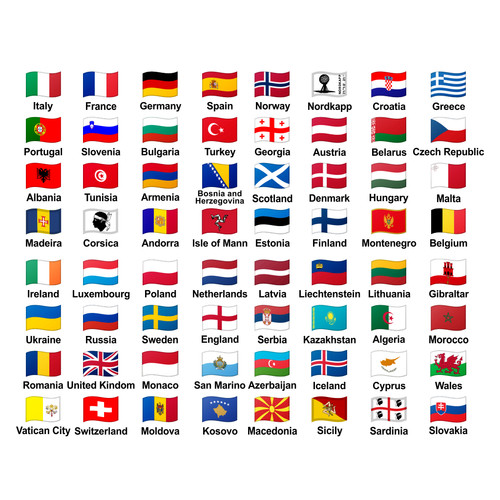 Flag tag bandierine adesive - bandierine,