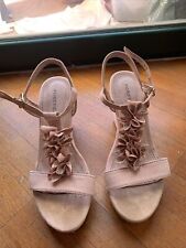 Sandali Velluto rosa, Strass  38 tacco 9,5 plateau Bellissime AFFARE