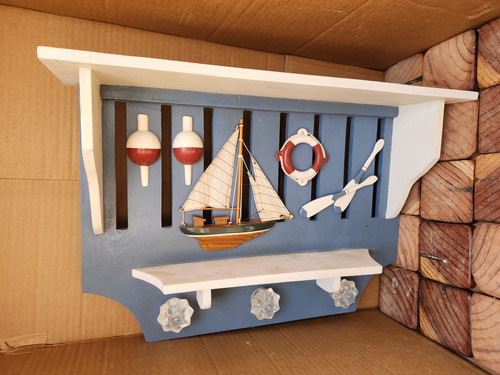 Scaffale vintage tema nautico