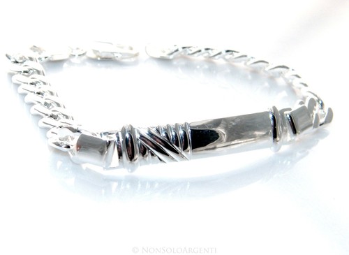 Argento 925 bracciale catena - argento,