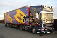 Truck photo Scania R580 Tarpaulin trailer Slovenia blue BRUS TRANSPORT SL #b3fc