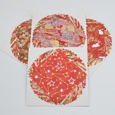 Confezione Carta Origami Yuzen Washi Giapponese - 20 Fogli Diversi - Tema Rosso - 10cm