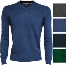 Maglia Uomo Scollo V Lana E Cashmere Manica Lunga Invernale Maglione Maglioncino