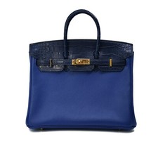 Borsa Hermes Birkin 25 Bleu
