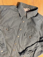 Woolrich Giacca da lavoro uomo verde muschio militare sherpa foderata con bottoni taglia M