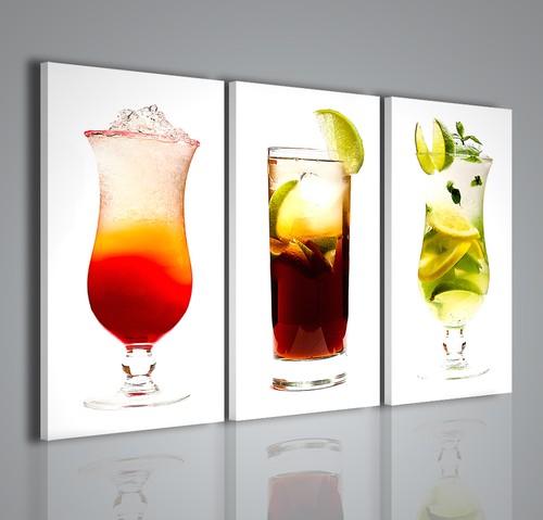Quadri moderni multi - quadri, cocktail