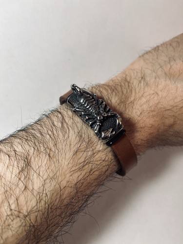 Bracciale uomo cuoio - bracciale, uomo,