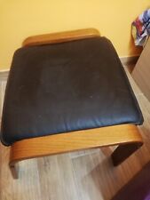 IKEA POÄNG Poltrona Divano Sedia Dondolo Seduta Pelle con poggiapiedi 