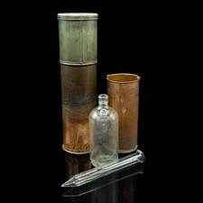 Antique Pluviometer Set, English, Copper, Meteorological, Rain Gauge, Victorian