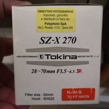 Tokina SD 28-70 f 3,5-4,5 Nikon AI nuovi garanzia 24 mesi