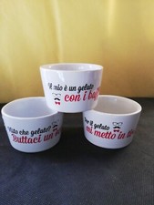 MCCAFÉ 3 COPPE COPPETTE GELATO TAZZINE ICE CUPS SELETTI MCDONALD'S 2014 NUOVE 