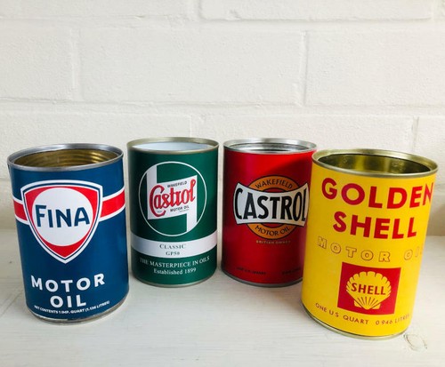 Vintage motor oil cans - vintage,