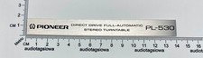Pioneer PL-530 Turntable Badge