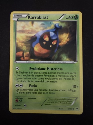 Carta pokemon karrablast 101 - karrablast, 8/101