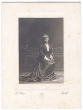 ANTICA FOTO RITRATTO ELEGANTE SIGNORA SEDUTA - VERCELLI - PRIMI'900