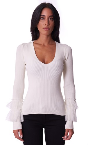 Maglia costine twinset - a, con