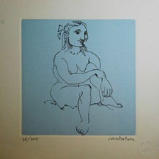 Gravure etching Acquaforte CANTATORE DOMENICO 38/100 FIRMATA