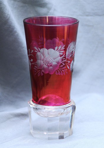 Vaso cristallo piombo - vaso, rosso