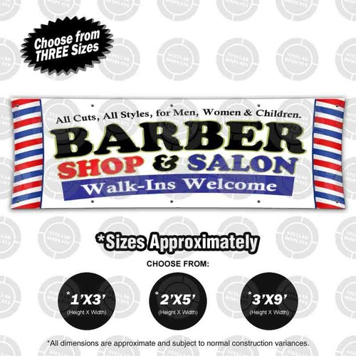 Striscione barbiere negozio - , e