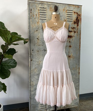 Abito sottoveste midi rosa