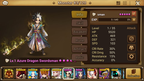 Summoners war europa - summoners, account