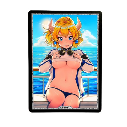 Bowsette waifu anime - bowsette, card