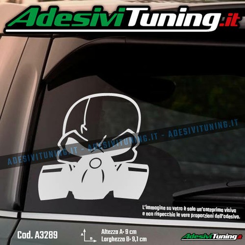 Adesivo teschio con maschera - teschio,