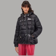 Liu Jo piumino nero giacca in nylon trapuntato imbottitura piuma TF5003T9804