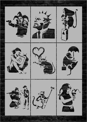 Stencil banksy 190 - stencil,