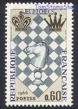 Francia 1966 Giochi Scacchi Sport Tavolo Cavallo 1v MNH