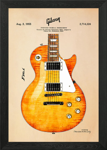 Quadro gibson les paul patent - gibson,