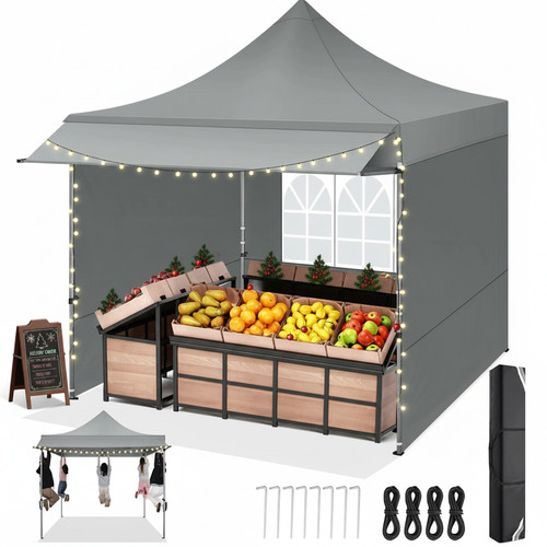 Gazebo pieghevole 3x3m con - 3x3m,