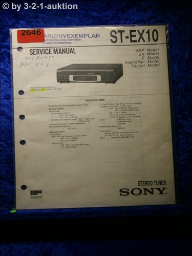 Sony manuale servizio - sony,