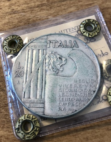 Lire 1928 elmetto - 20,