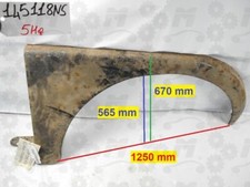 Parafango anteriore destro camion d'epoca per Fiat 643 misure attaccate