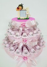 TORTA BOMBONIERE COCCINELLE ROSA CRESIMA COMUNIONE COMPLEANNO 18 ANNI BATTESIMO