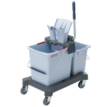 Vileda UltraSpeed Pro Secchio Doppio Set 25 L Carrello Pulizia Carrello Pulizia Grigio