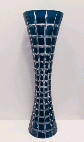 Vaso cristallo blù - in,