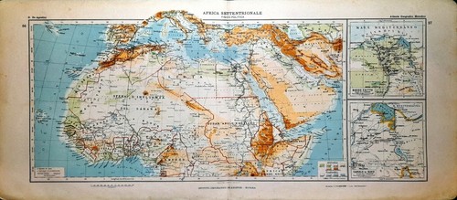 Carta geografica antica africa - carta,