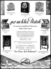 PUBBLICITA' 1932 GRAMMOFONO RADIO RICEVITORI  MODELLI  LA VOCE DEL PADRONE 