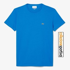 T-SHIRT LACOSTE REGULAR FIT IN PIMA COTTON - TH6709-00-3D3 col. azzurro