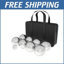 Premium Petanque Boules Set - 8 Palline in Acciaio Lucido per Famiglia Divertimento All'aperto