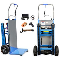 661LBS Carrello Elettrico per Arrampicata Scale Resistente, Camion Manuale 500W con Binari