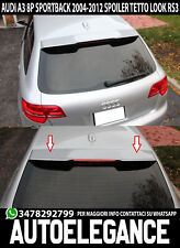 ALETTONE SUL TETTO PER AUDI A3 8P 5 PORTE SPORTBACK SPOILER POSTERIORE RS3 