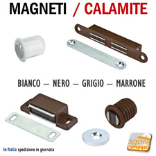 10X CALAMITE MAGNETE TONDO QUADRATO INCASSO APPLICARE B.CO NERO MARRONE CALAMITA