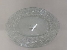 VASSOIO OVALE PIATTO IN VETRO DA DECORARE  OVALE COD. KG59B CM.26X34 DECOUPAGE