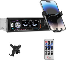 Autoradio 1 DIN Con Supporto per Telefono Singolo DIN Bluetooth Autoradio FM Con