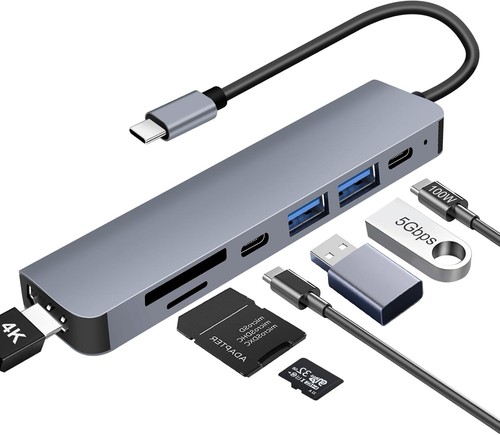 Hub usb hdmi 100w 7 - c,