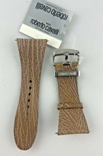 Cinturino Orologio Roberto Cavalli 32mm Pelle Marrone Fibbia Usato Donna